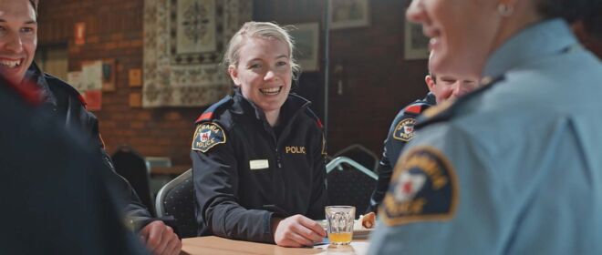 Corporate Video Production - Tasmania Police Recruits Smiling