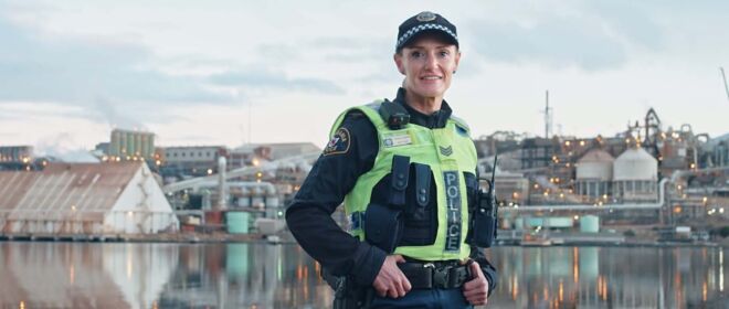 Corporate Video Production - Tasmania Police Officer Portrait